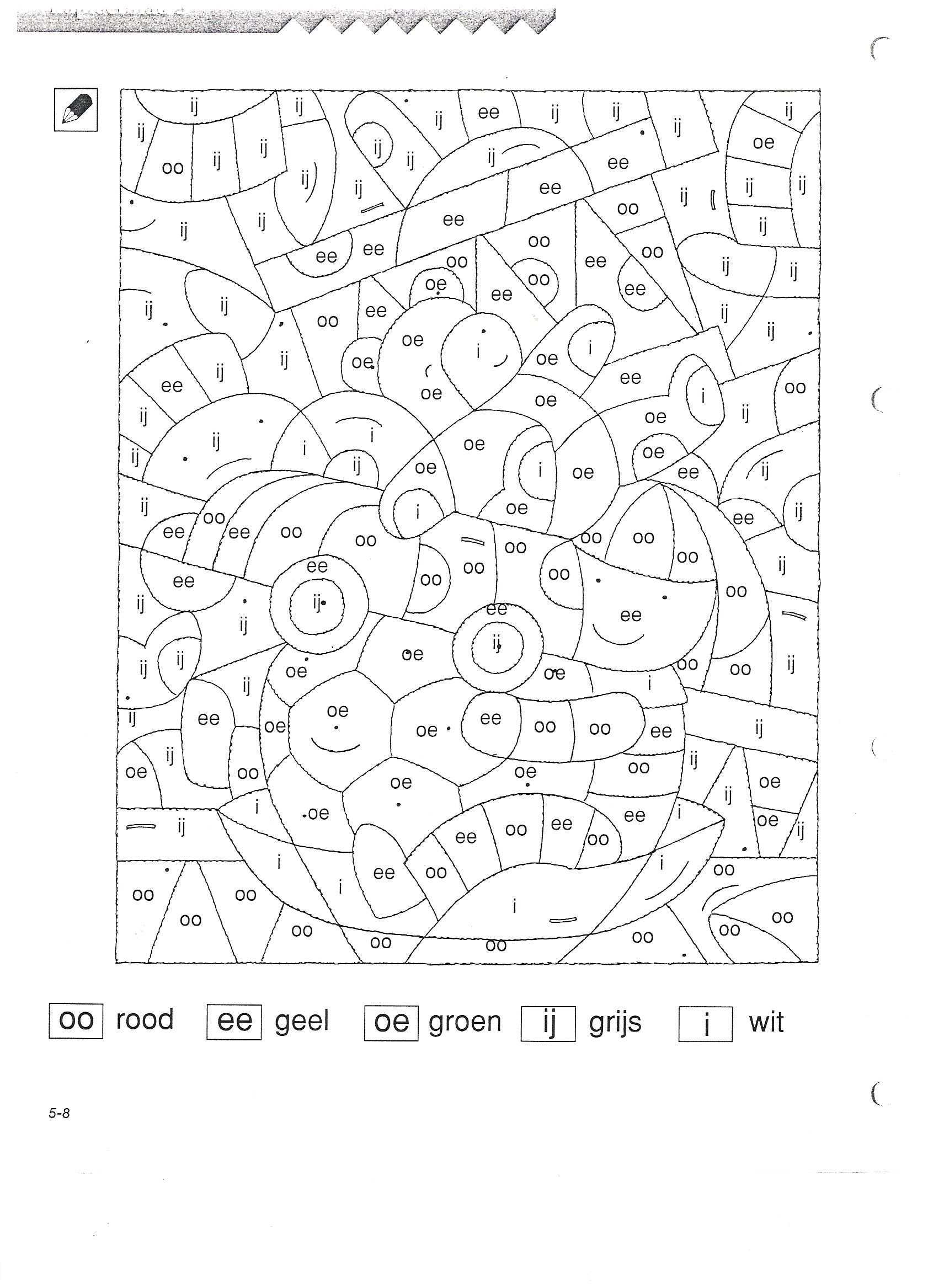 Spelling Kleurplaat Schrijflessen Lezen Alfabet Werkbladen