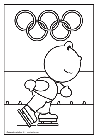 Frokkie Schaatst Mee Met De Olympische Spelen Hij Is Goed Getraind Zou Hij Goud Winne