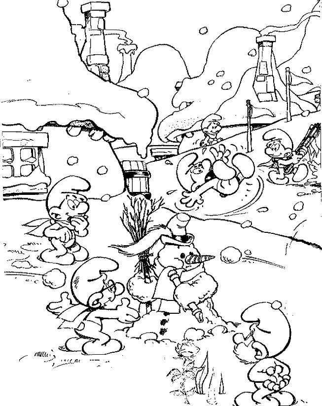 Kids N Fun Kleurplaat Winter Winter Smurfen Disney Coloring Pages Coloring Pages Colo