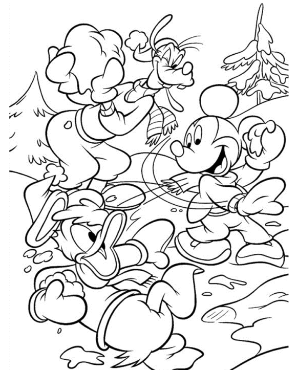 Disney Winter Color Pages To Print Kleurplaten Kerstkleurplaten Kleurplaten Voor Kind