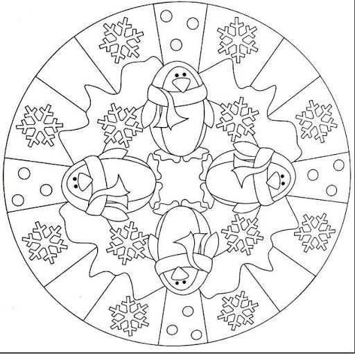 Mandala Winter Mandala Coloring Pages Mandala Coloring Coloring Pages