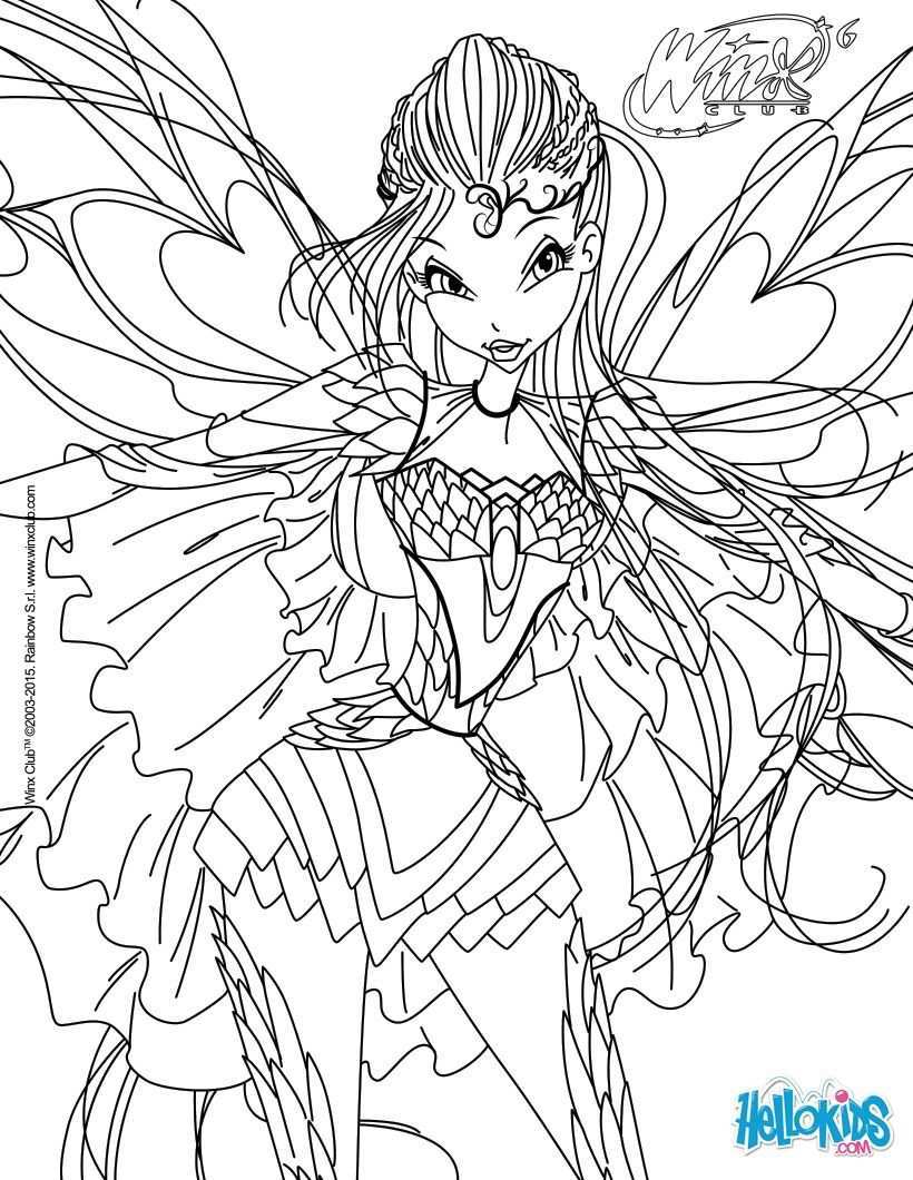 Winx Club Coloring Pages Bloom Transformation Bloomix Cartoon Coloring Pages Coloring