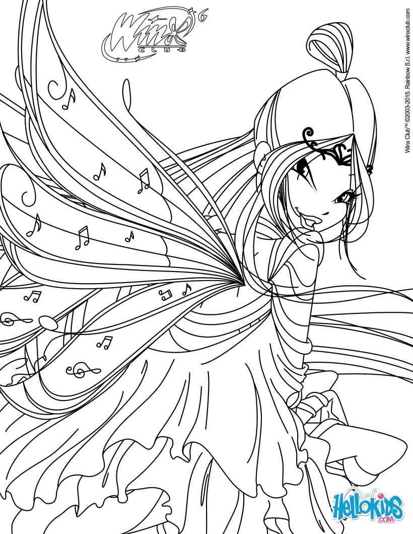 Winx Club Coloring Pages Musa Transformation Bloomix Fairy Coloring Pages Cartoon Col