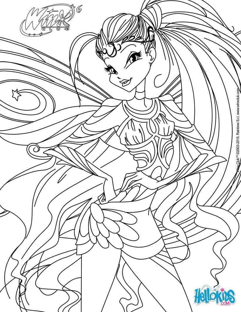 Winx Club Coloring Pages Stella Transformation Bloomix Cartoon Coloring Pages Colorin
