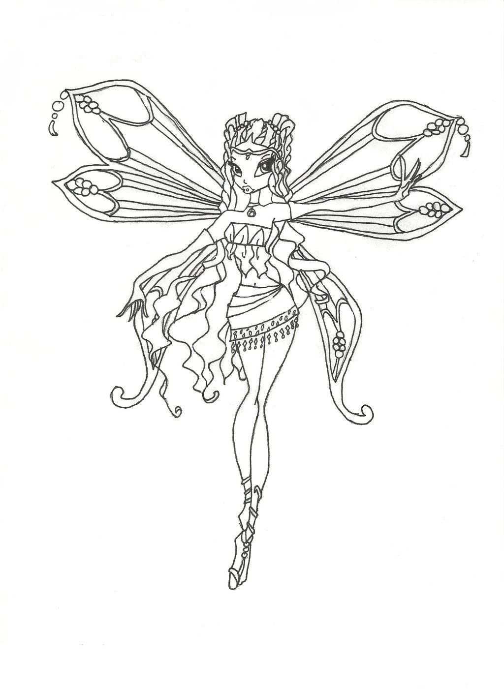 Winx Club Enchantix Layla Coloring Page By Winxmagic237 Deviantart Com On Deviantart