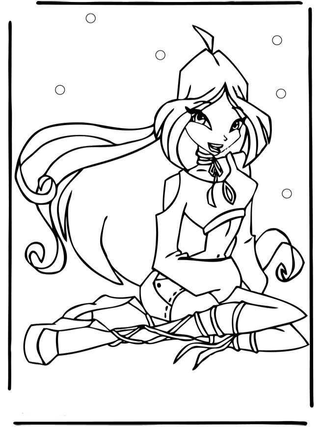 Beautiful Winx Club Flora Coloring Pages