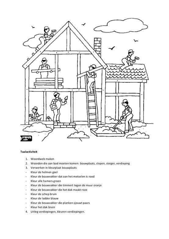 Thema Bouwen Begrippen En Kleuren Huizen Bouwen Bouw Thema Thema