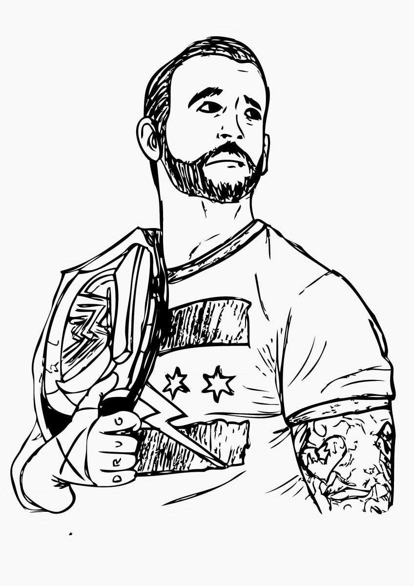 Printable Wwe Coloring Pages For Adults Fiesta Wwe Dibujos Wwe