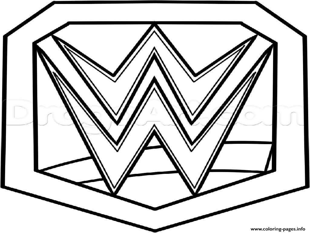 Print Wwe Championship Belt Official Coloring Pages Wwe Coloring Pages Wwe Birthday P