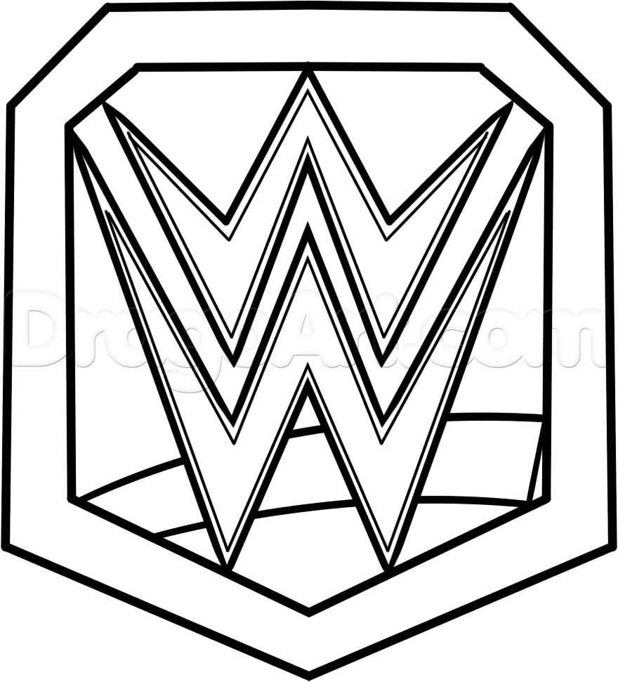 How To Draw Wwe Championship Belt Step 8 1 000000177574 5 Png 880 971 Wwe Coloring Pa