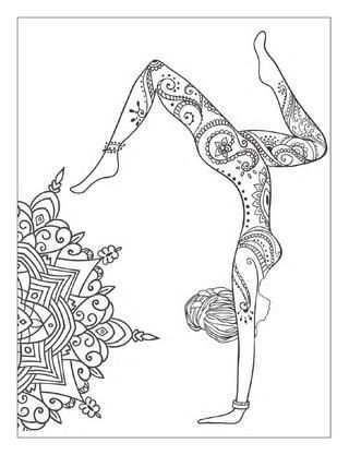 Yoga And Meditation Coloring Book For Adults With Yoga Poses And Mandalas Dibujos Con
