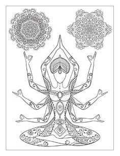 Yoga And Meditation Coloring Book For Adults With Yoga Poses And Mandalas Mandala Col