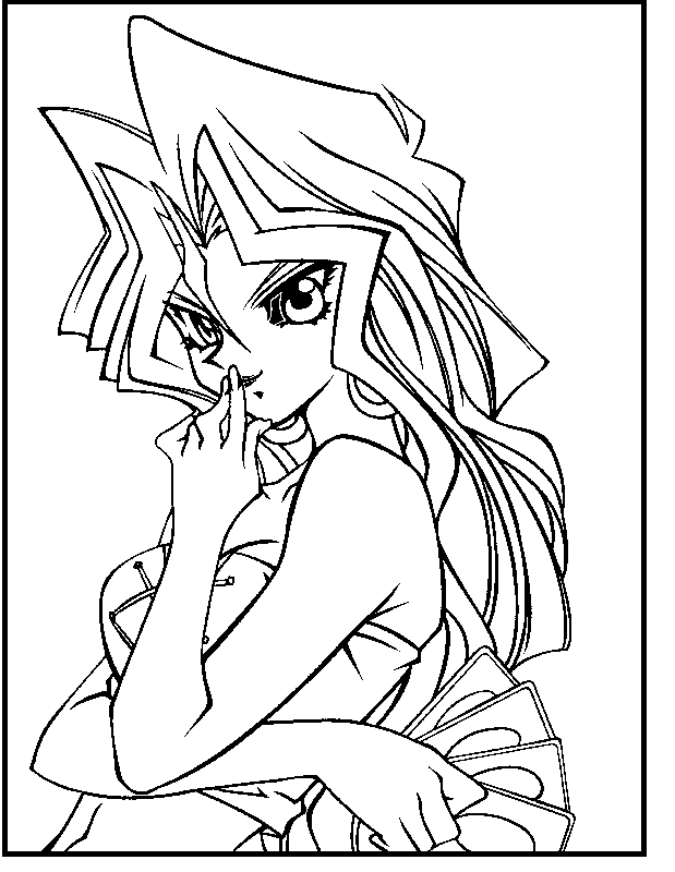 Yu Gi Oh Mai Character Coloring Pages For Kids Hc8 Printable Yu Gi Oh Coloring Pages