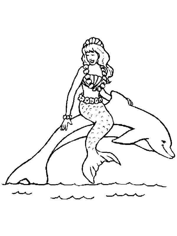 Coloring Page Mermaid Zeemeermin Prinses Kleurplaatjes Dieren Kleurplaten Kleurplaten