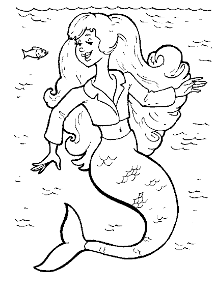 Elfjes Feeen En Zeemeerminnen Kinder Kleurplaten Mermaid Coloring Pages Kids Printabl