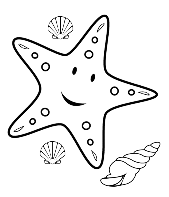 Coloring Pages Starfish Zeester Knutselen Zeester Thema