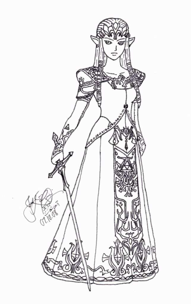 Legend Of Zelda Coloring Page Inspirational Princess Zelda Coloring Pages Photo Linea