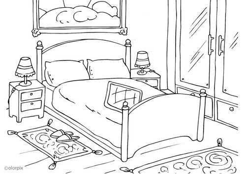 Kleurplaat Slaapkamer Afb 25998 Coloring Pages Color Cool Coloring Pages