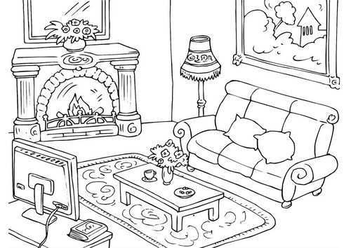 Kleurplaat Woonkamer Afb 25997 Coloring Pages Coloring Pictures Free Coloring Pages