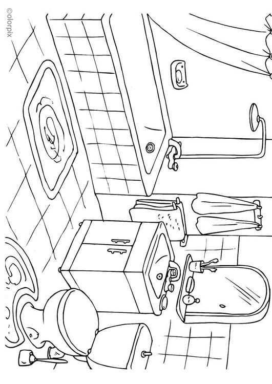 Kleurplaat Badkamer Afb 25994 Coloring Pages Coloring Books Coloring Pictures