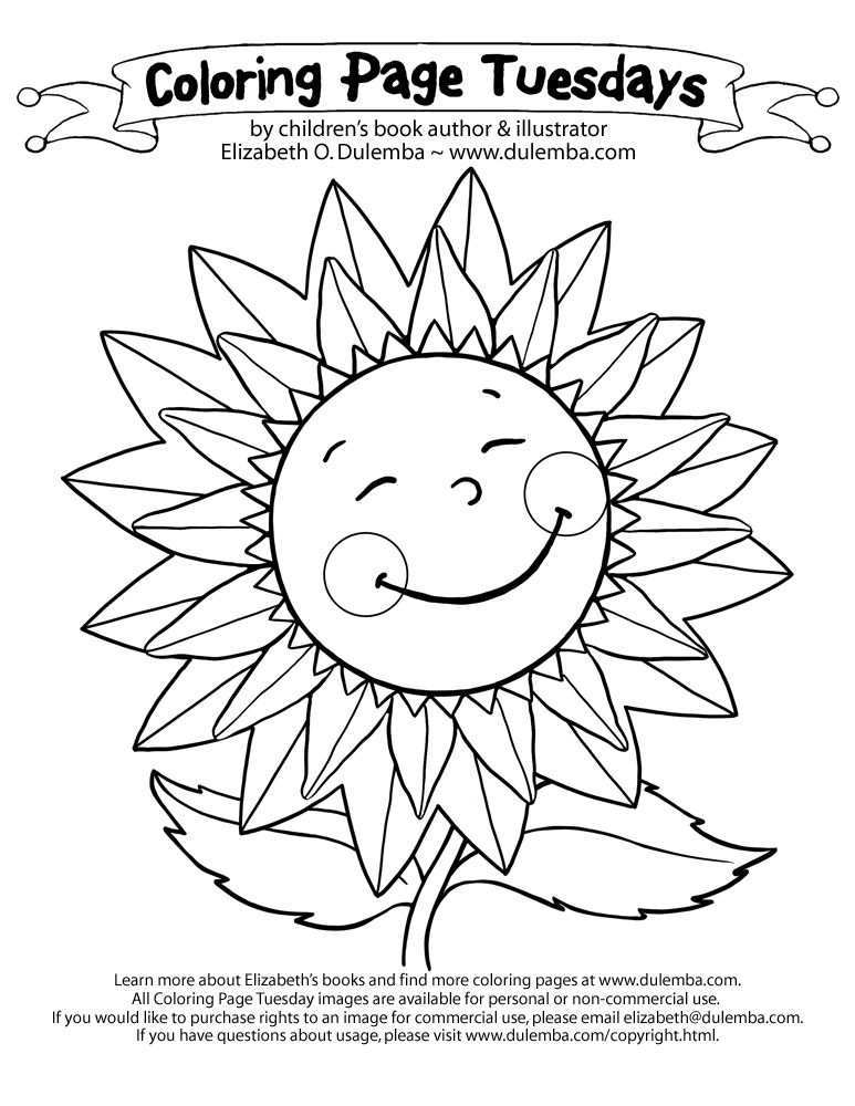 Sunflower Zonnebloemen Kleurplaten Leuke Tekening