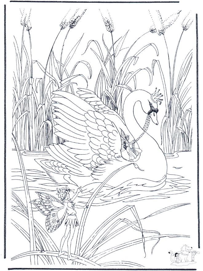 Swan Birds Bird Coloring Pages Fairy Coloring Pages Coloring Pages
