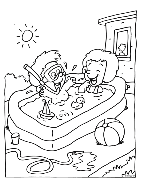 Afbeeldingsresultaat Voor Zwembad Kleurplaat Coloring Pages Color Character