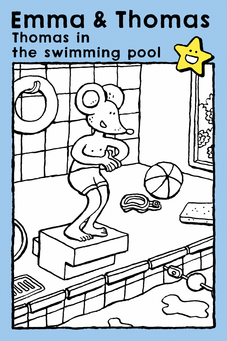 Thomas In The Swimming Pool Coloring Pages Kids Emma And Thomas Swimming Water Sports