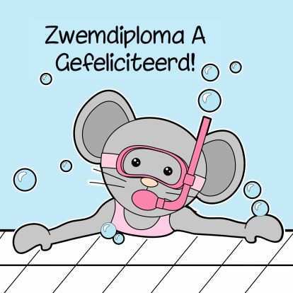 Zwemdiploma Gehaald By Gijnig Felicitatiekaarten Kaartje2go Gefeliciteerd Kaarten Fel