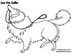 Short Manga Stories Dog Coloring Book Rough Collie Dog Angel