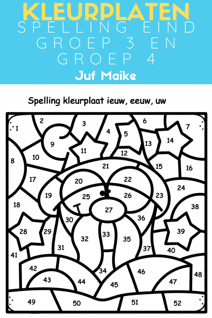 Kleurplaten Spelling Lastige Stukjes Juf Maike Kleurplaten Leesspelletjes Woorden