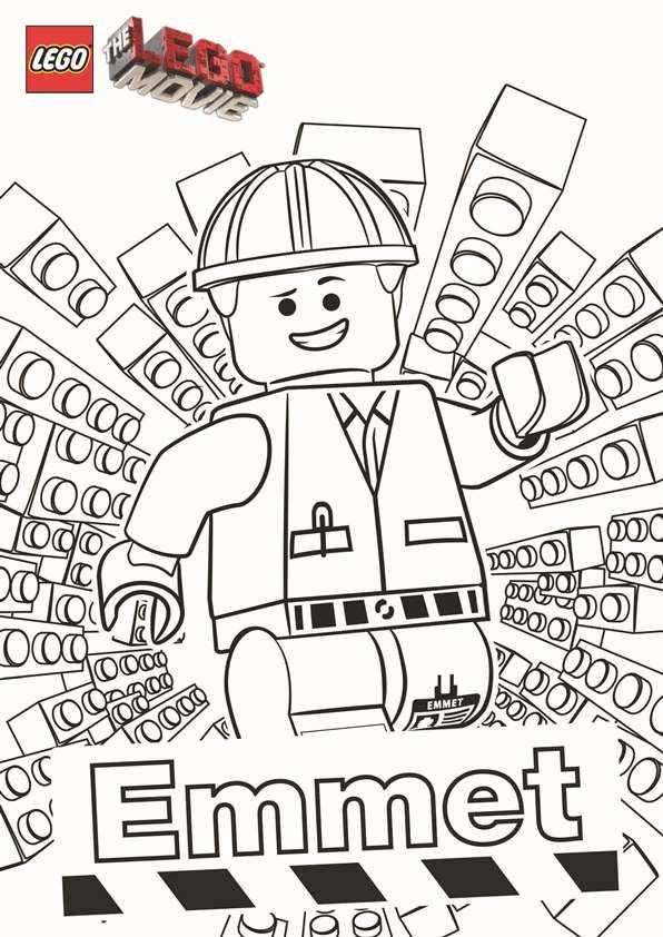 Coloring Page Lego Movie Emmet Lego Kleurplaten Lego Verjaardag Kleurplaten