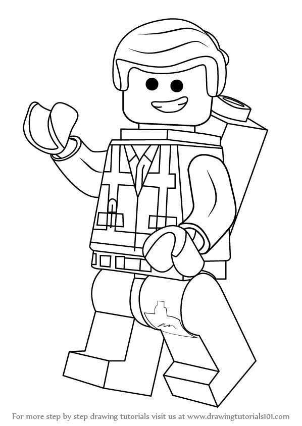 Learn How To Draw Emmet Brickowski From The Lego Movie The Lego Movie Step By Step Dr
