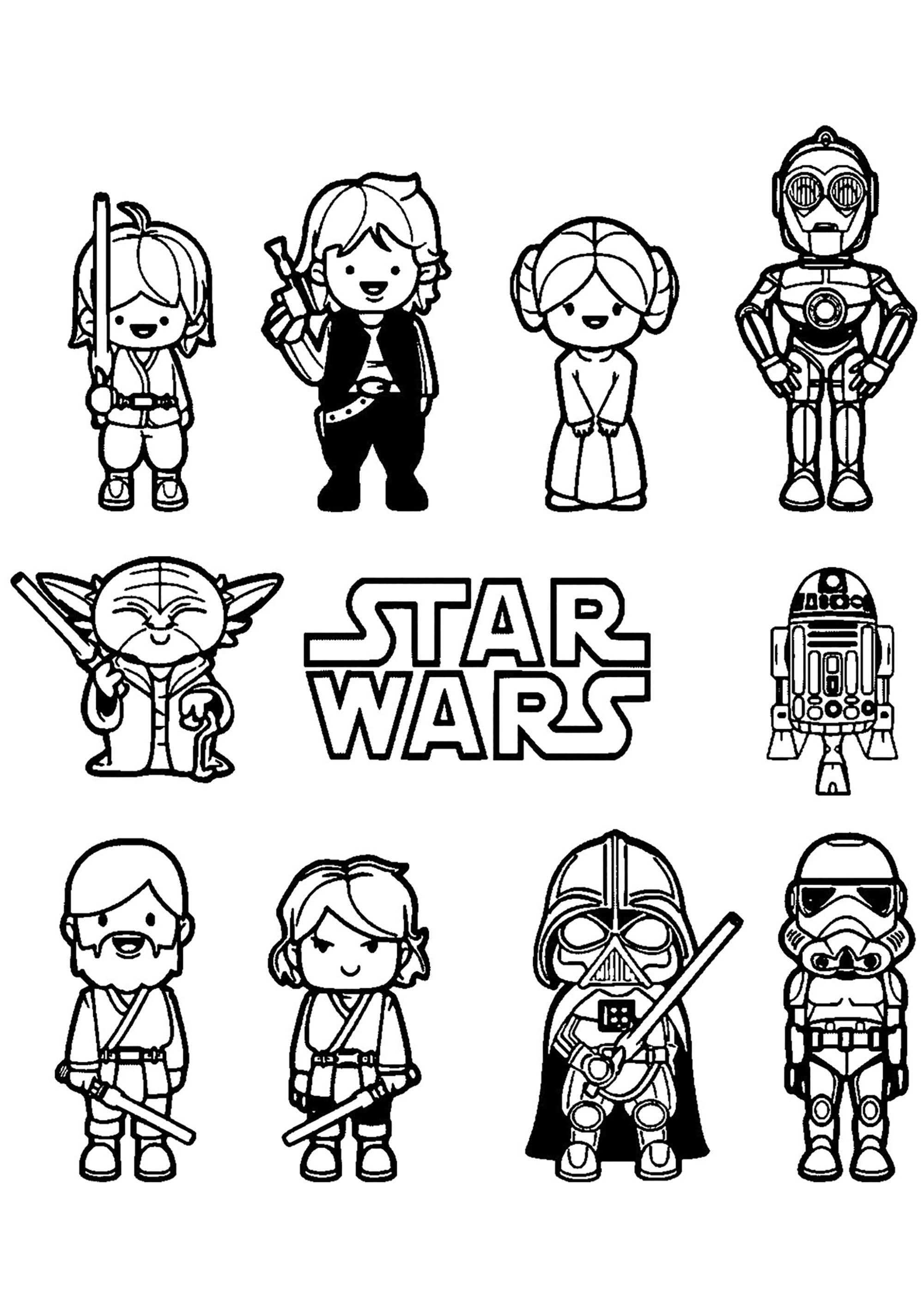 16 Coloring Page Star Wars Star Wars Coloring Sheet Star Wars Cartoon Star Wars Color
