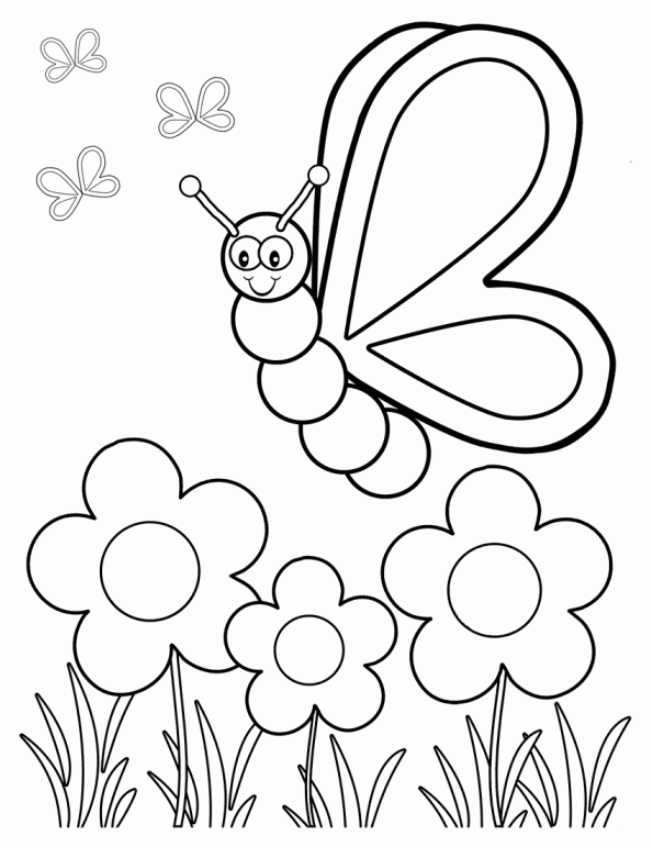 Silly Butterfly Coloring Page Zomer Kleurplaten Bloemen Kleurplaten Gratis Kleurplaten