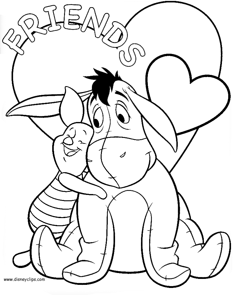 Eeyore Valentines Coloring Pages Gif Kleurplaten Tekeningen Disney Figuren Disney Kle