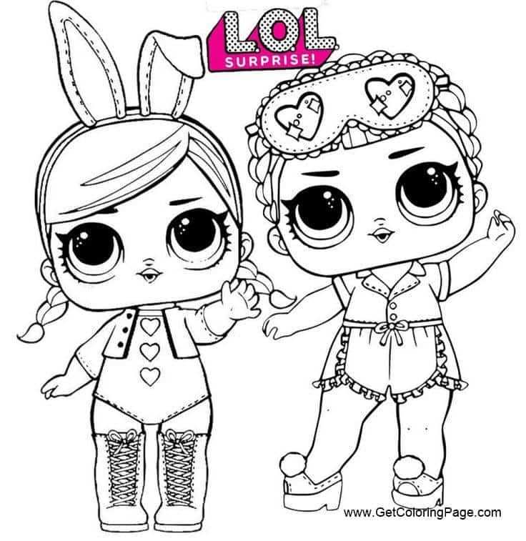 Two Sweet Lol Dolls Coloring Pages Birthday Coloring Pages Cute Coloring Pages Lol Dolls