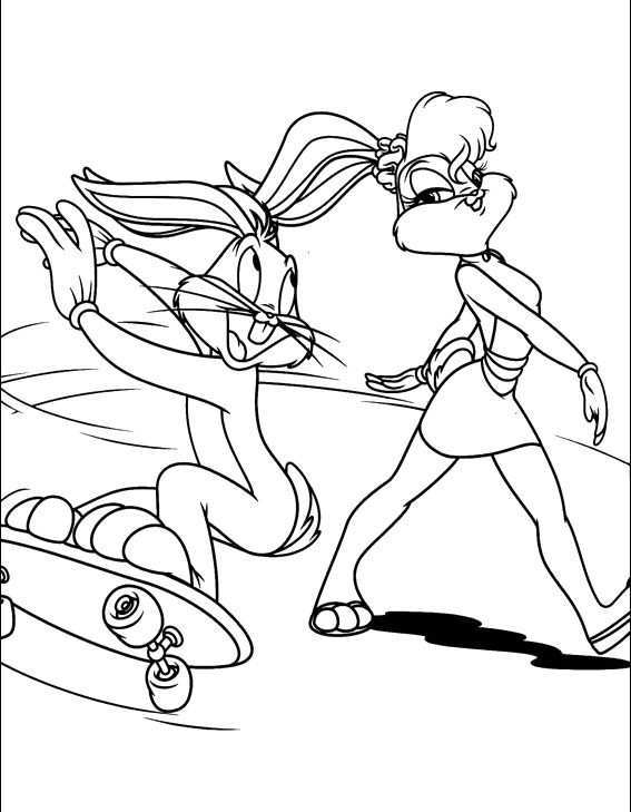 Lola Tempted Bugs Bunny Coloring Pages Looney Tunes Cartoon Coloring Pages Bunny Colo