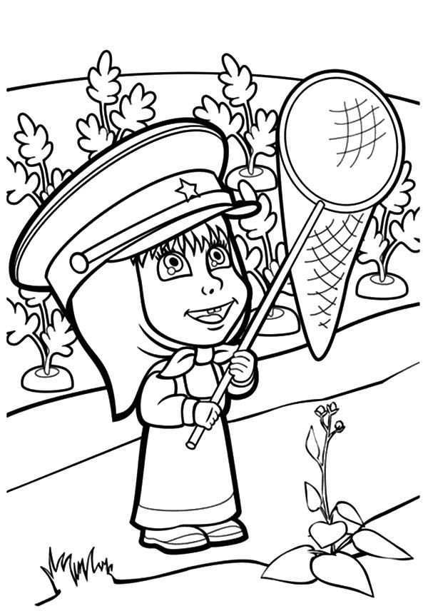 Coloring Masha And The Bear Google Zoeken Butterfly Coloring Page Bear Coloring Pages