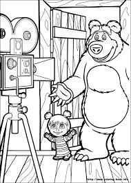 Afbeeldingsresultaat Voor Coloring Masha And The Bear Bear Coloring Pages Kids Printa