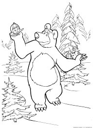 Resultat De Recherche D Images Pour Masha And The Bear Drawing Bear Coloring Pages Ma