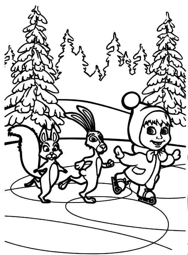 Pin By Colorluna On Masha Bear Coloring Pages Kids Printable Coloring Pages Coloring