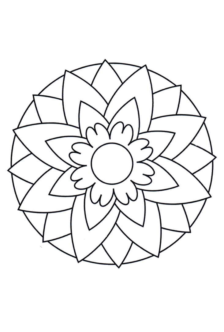 Pin Van Gaya Pilar Op Tekenen Onderwerp Mandala Mandala Kleurplaten Bloemen Mandala M