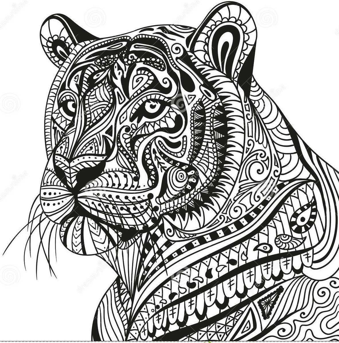 Color Pages Tiger Poisk V Google Mandala Kleurplaten Dieren Kleurplaten Mandala