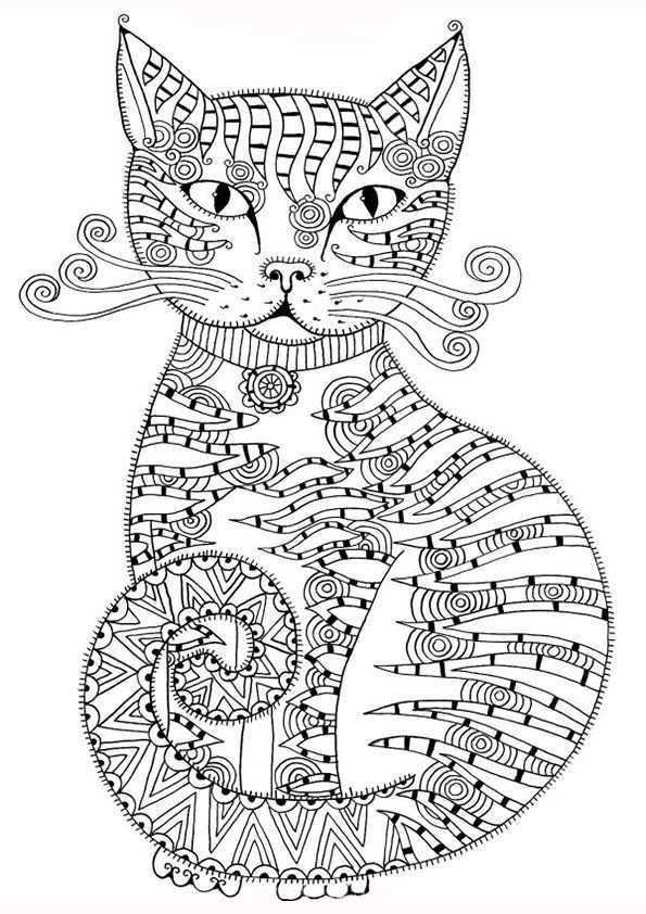Pin Van Laura Izquierdo Sanchis Op Cats Coloring Mandala Kleurplaten Kleurplaten Dier