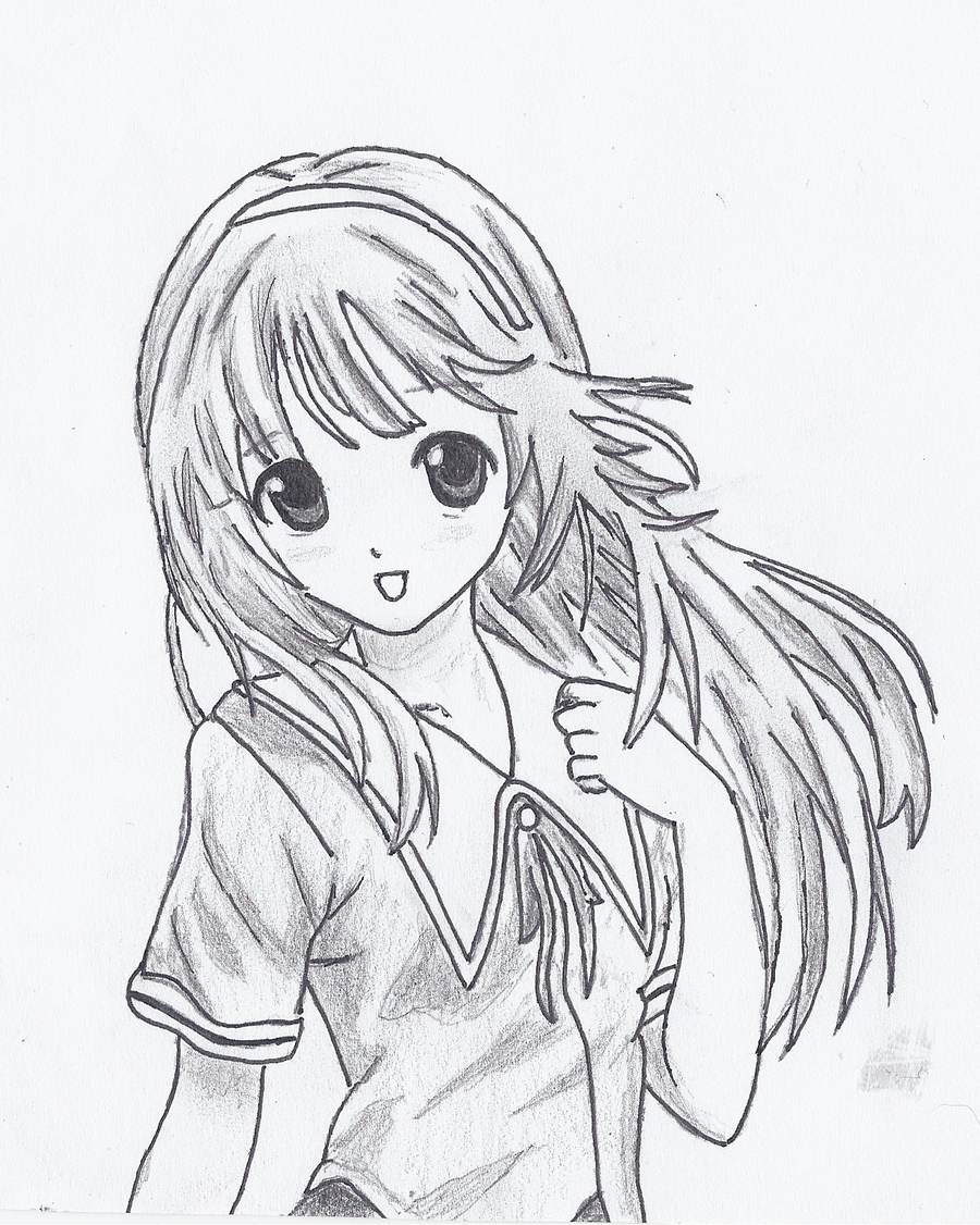 Really Nice Anime Hair Ideas On This With Cute Eyes Cute Manga Girl Manga Girl Drawin
