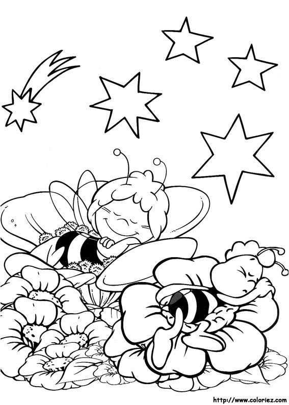 Maya The Bee Coloring Picture Bee Coloring Pages Coloring Books Cartoon Coloring Page