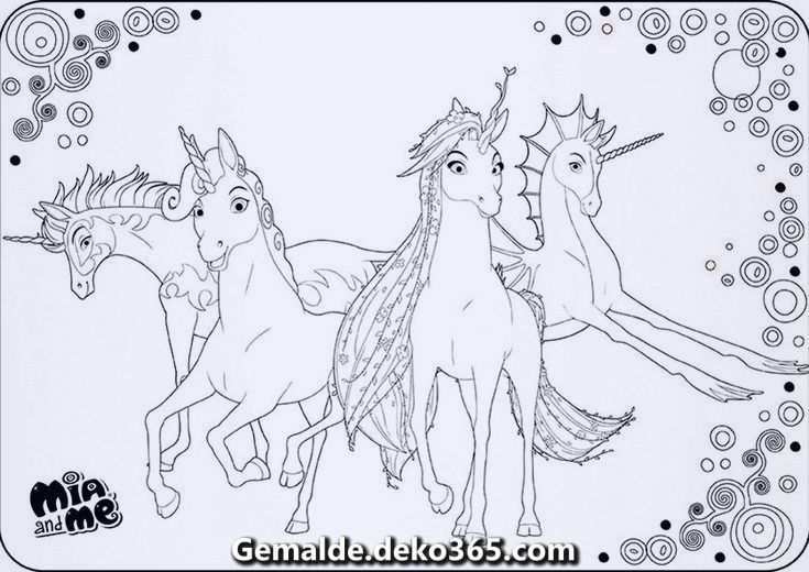 Wunderschone Mia Und Ich Farben Image Mia Unicorn Coloring Pages Horse Coloring Pages