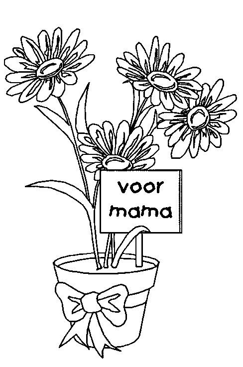 Kleurplaat Bloemen Voor Mama Kleurplaten Moederdag Leuke Tekening