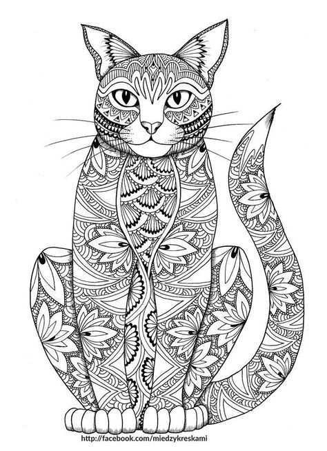 Kitty Coloring Page For Adults Animal Coloring Pages Cat Coloring Page Animal Colorin